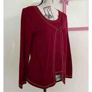 Burgundy cardigan and tank top set